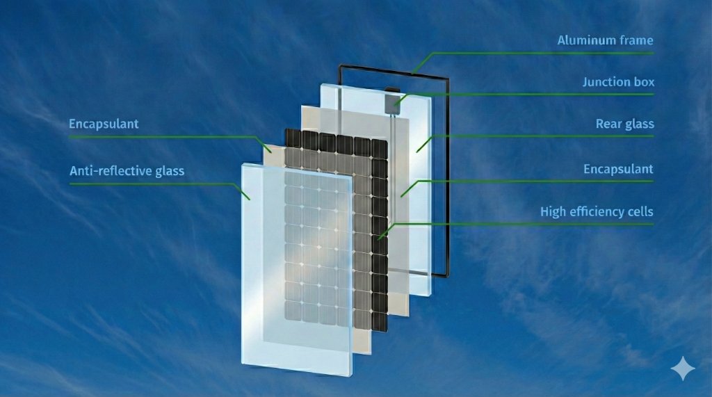Exploded Solar Module Diagram